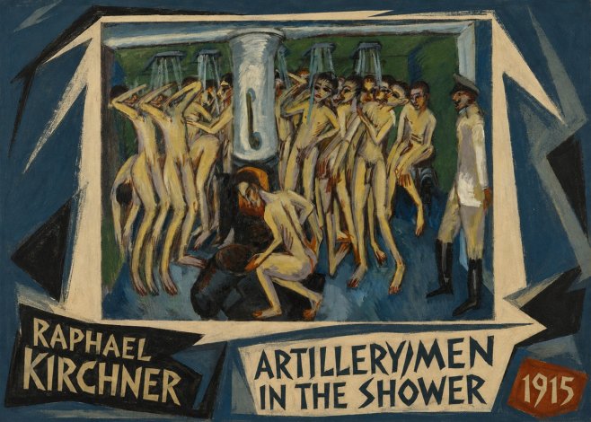 Raphael Kirchner Artillerymen in the Shower No1 - Juliste