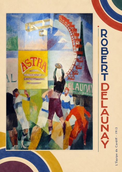 Robert Delaunay L'équipe De Cardiff - 1913 No2 - Juliste