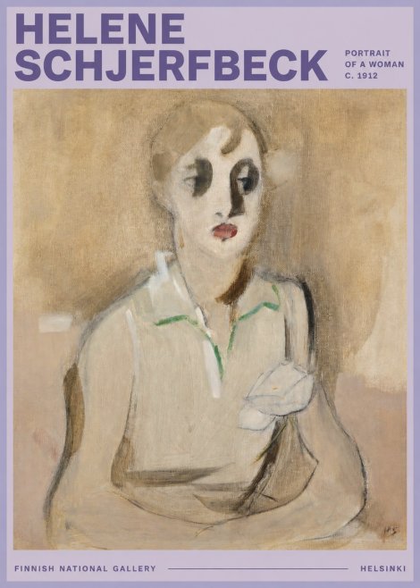 Helene Schjerfbeck Portrait of a Woman I No3 - Juliste