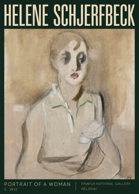 Helene Schjerfbeck Portrait of a Woman I No4 - Juliste