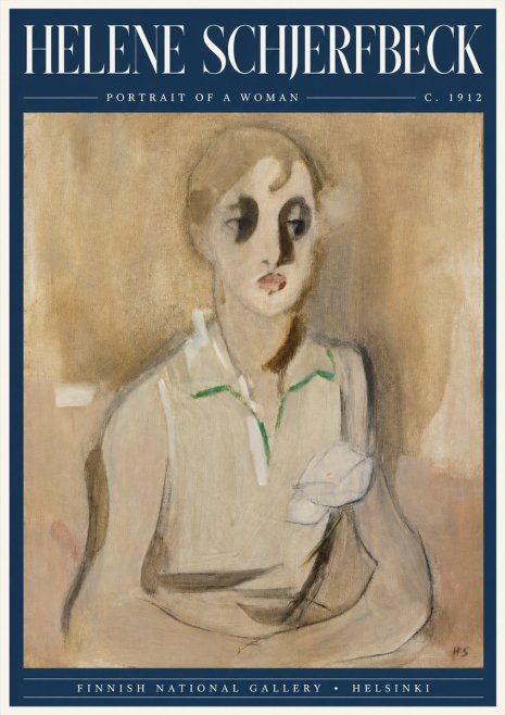 Helene Schjerfbeck Portrait of a Woman I No5 - Juliste