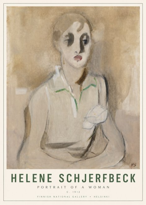Helene Schjerfbeck Portrait of a Woman I No6 - Juliste