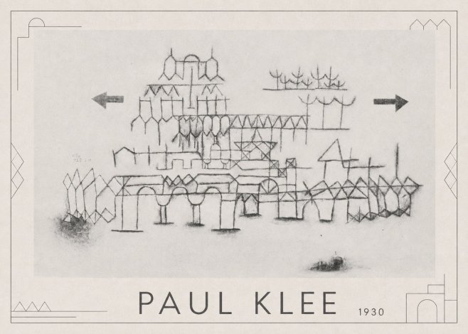 Paul Klee Architektur No1 - Juliste