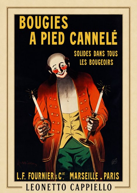 Leonetto Cappiello Bougies a Pied Cannelé No3 - Juliste