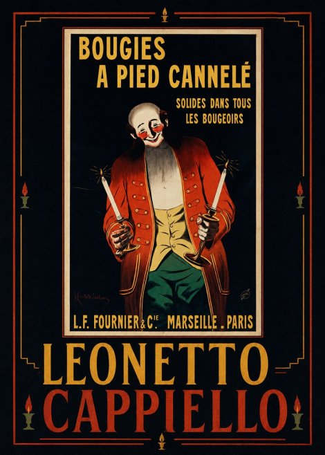 Leonetto Cappiello Bougies a Pied Cannelé No5 - Juliste