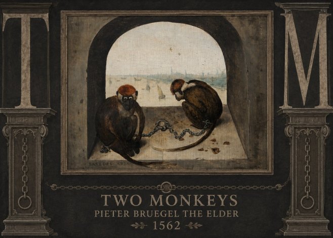 Pieter Bruegel Two Monkeys II No6 - Juliste
