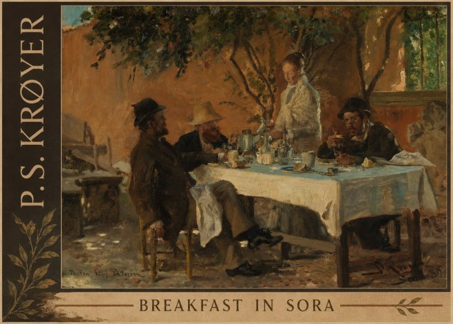 P.S. Krøyer Breakfast in Sora No2 - Juliste