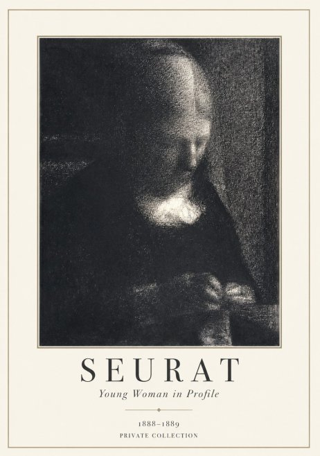 Seurat Young Woman in Profile No1 - Juliste