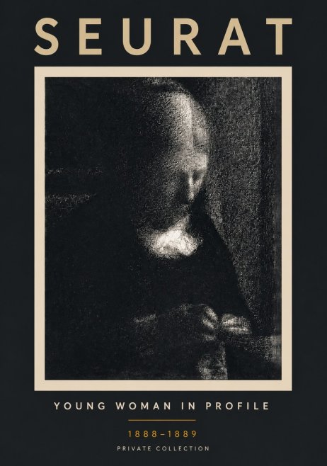 Seurat Young Woman in Profile No6 - Juliste