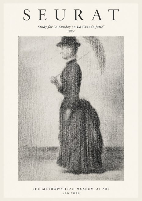 Seurat Study for "a Sunday on La Grande Jatte" No1 - Juliste