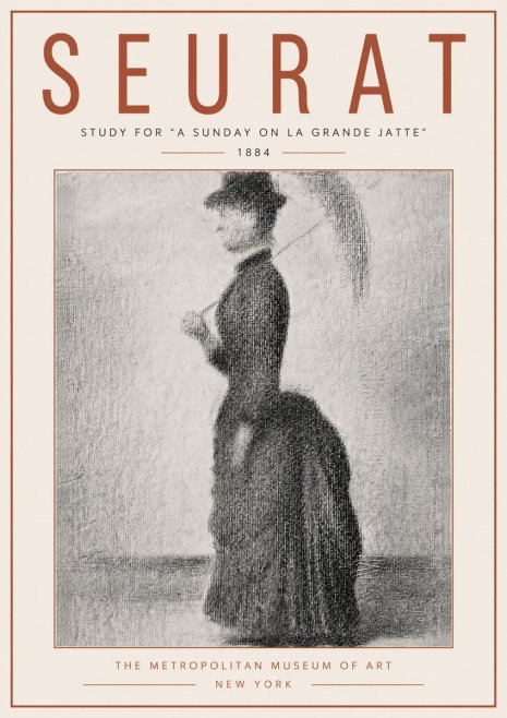 Seurat Study for "a Sunday on La Grande Jatte" No6 - Juliste