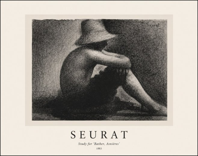 Seurat Study for 'Bather, Asnières' No1 - Juliste