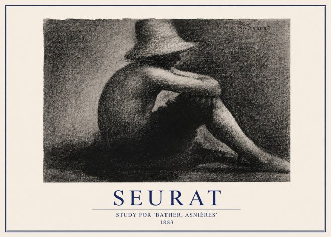 Seurat Study for 'Bather, Asnières' No2 - Juliste