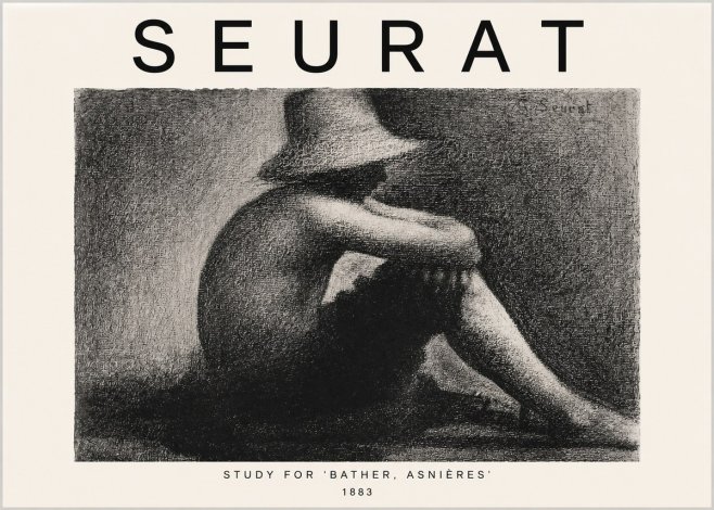 Seurat Study for 'Bather, Asnières' No3 - Juliste