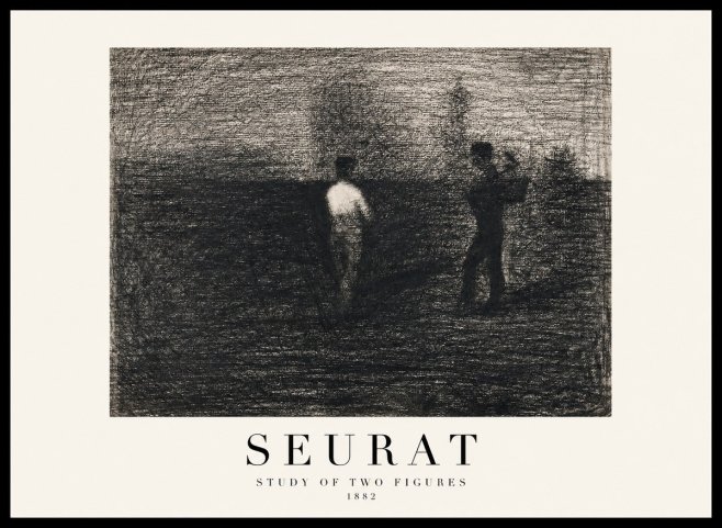 Seurat Study of Two Figures No1 - Juliste