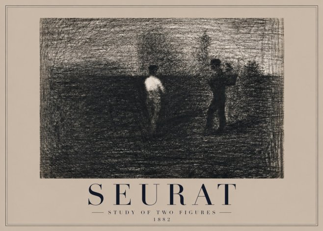Seurat Study of Two Figures No2 - Juliste