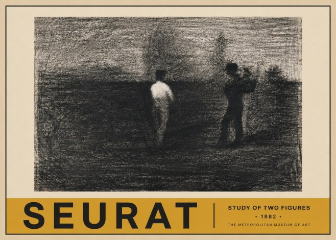 Seurat Study of Two Figures No5 - Juliste