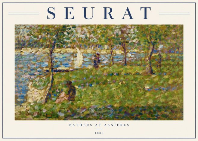 Seurat Bathers at Asnières I No6 - Juliste