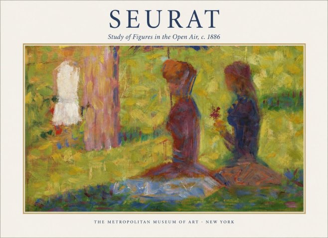 Seurat Study of Figures in the Open Air, C. 1886 No1 - Juliste