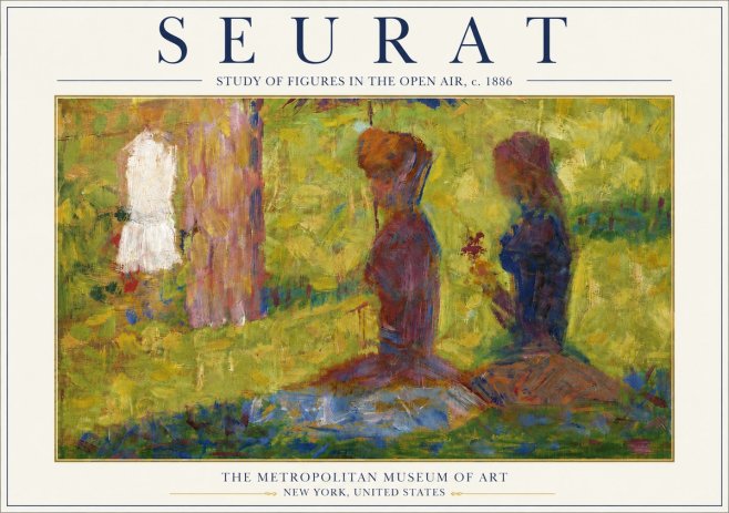 Seurat Study of Figures in the Open Air, C. 1886 No6 - Juliste