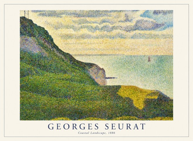 Seurat Coastal Landscape, 1886 No1 - Juliste