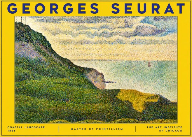 Seurat Coastal Landscape, 1886 No6 - Juliste