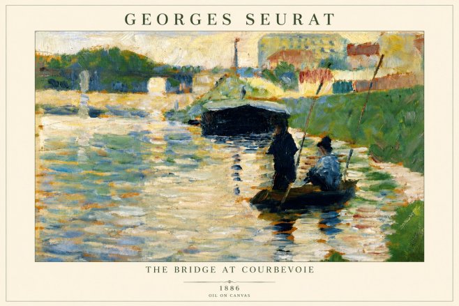 Seurat The Bridge at Courbevoie No3 - Juliste