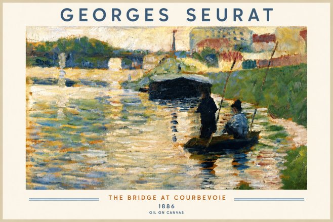 Seurat The Bridge at Courbevoie No6 - Juliste