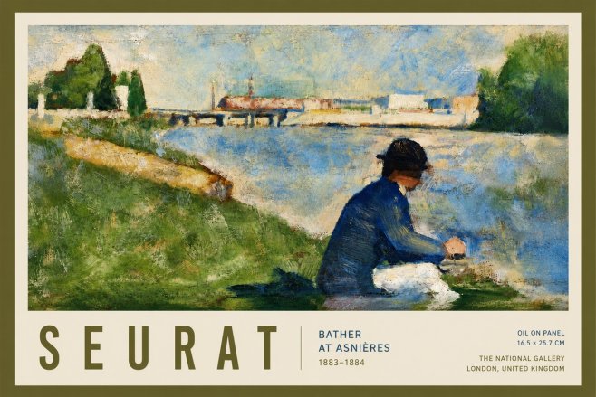 Seurat Bather at Asnières No4 - Juliste