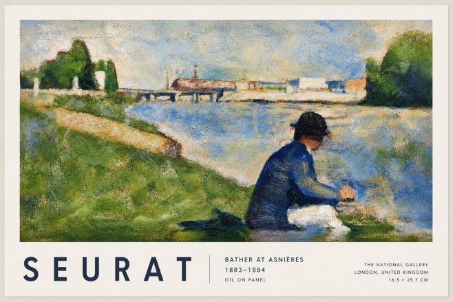 Seurat Bather at Asnières No6 - Juliste