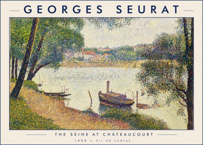 Seurat The Seine at Chateaucourt No5 - Juliste