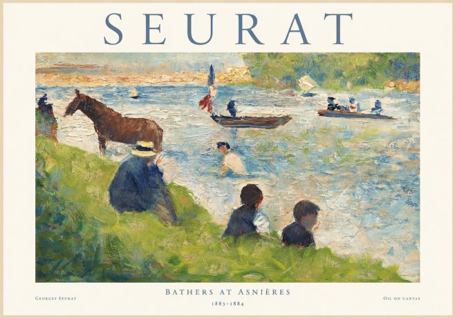Seurat Bathers at Asnières II No1 - Juliste