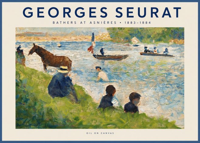 Seurat Bathers at Asnières II No2 - Juliste