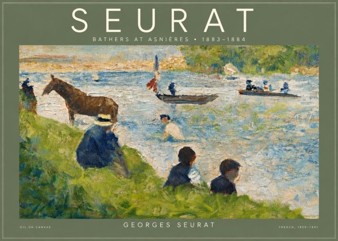 Seurat Bathers at Asnières II No4 - Juliste