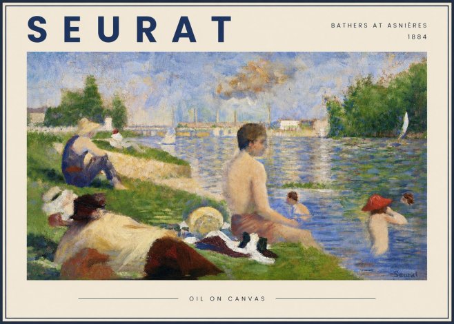 Seurat Bathers at Asnières III No4 - Juliste