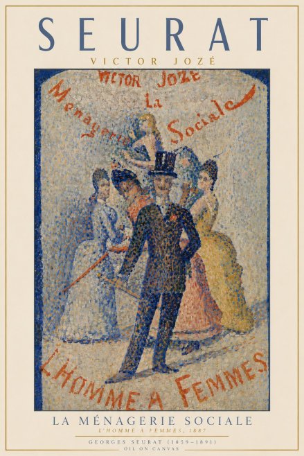 Seurat L'homme À Femmes No5 - Juliste