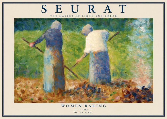 Seurat Women Raking No2 - Juliste