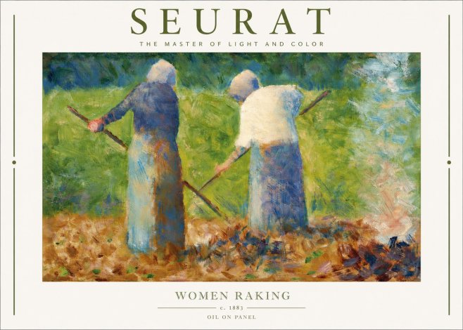 Seurat Women Raking No3 - Juliste