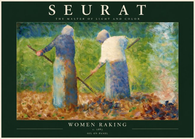 Seurat Women Raking No4 - Juliste