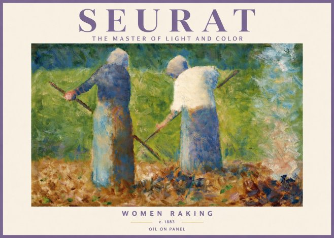 Seurat Women Raking No6 - Juliste