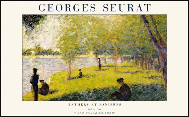 Seurat Bathers at Asnières IV No1 - Juliste