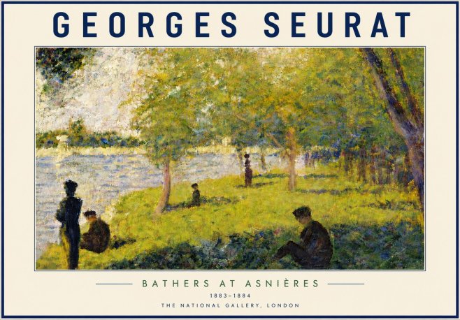 Seurat Bathers at Asnières IV No5 - Juliste