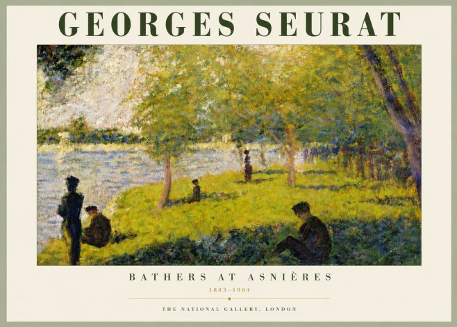 Seurat Bathers at Asnières IV No6 - Juliste