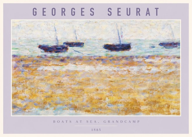 Seurat Boats at Sea, Grandcamp No6 - Juliste