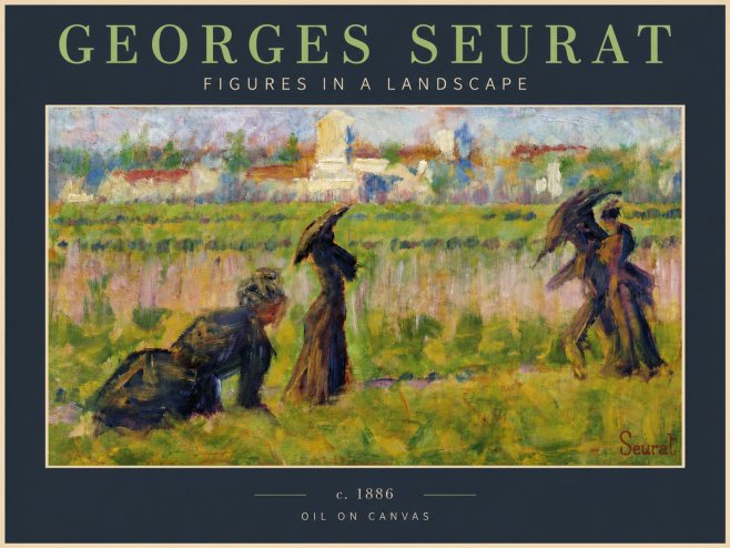 Seurat Figures in a Landscape No5 - Juliste