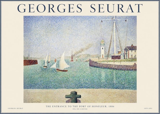 Seurat The Entrance to the Port of Honfleur, 1886 No1 - Juliste