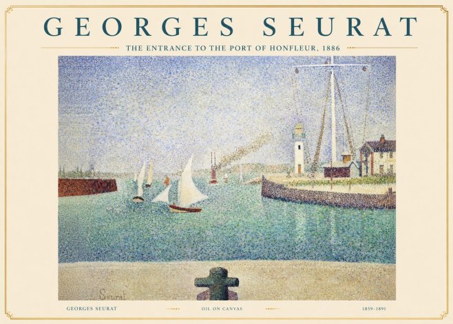 Seurat The Entrance to the Port of Honfleur, 1886 No2 - Juliste