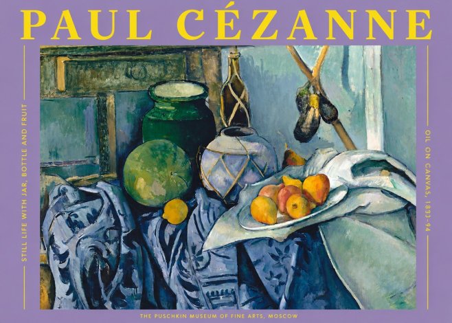 Paul Cézanne Still Life with Jar, Bottle and Fruit No2 - Juliste