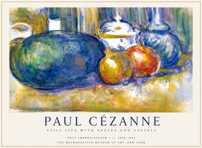 Paul Cézanne Still Life with Apples and Vessels No1 - Juliste