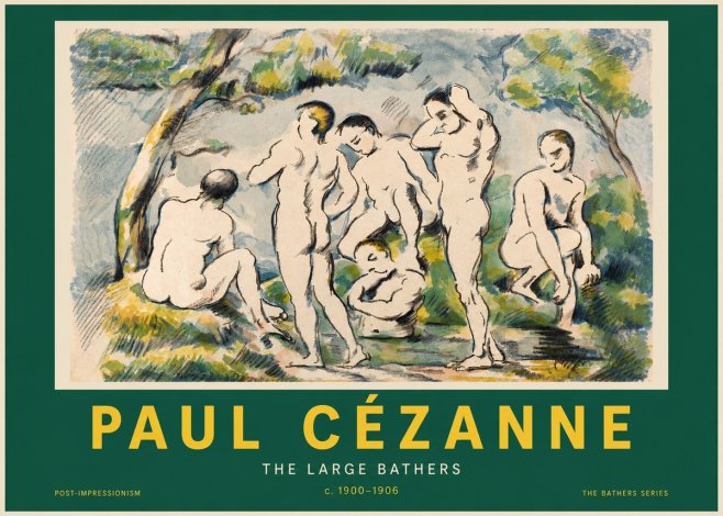 Paul Cézanne The Large Bathers I No2 - Juliste